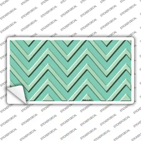 Mint Light Mint Chevron Novelty Sticker Decal
