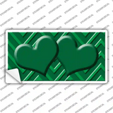 Green Light Green Heart Chevron Novelty Sticker Decal