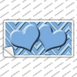 Light Blue Lighter Blue Heart Chevron Novelty Sticker Decal