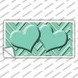 Mint Light Mint Heart Chevron Novelty Sticker Decal