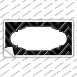 Black Light Black Scallop Chevron Novelty Sticker Decal