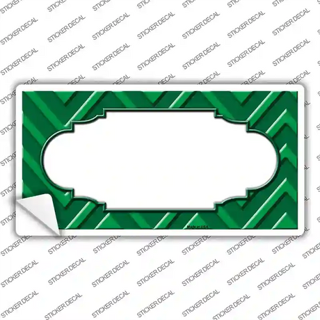 Green Light Green Scallop Chevron Novelty Sticker Decal