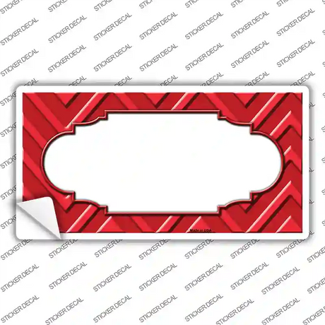 Light Red Chevron Novelty Sticker Decal