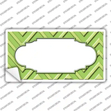 Lime Green Lighter Lime Green Scallop Chevron Novelty Sticker Decal