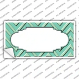 Mint Light Mint Scallop Chevron Novelty Sticker Decal