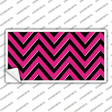 Pink Black Chevron Novelty Sticker Decal