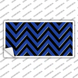 Blue Black Chevron Novelty Sticker Decal