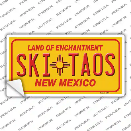Ski Taos Yellow New Mexico Novelty Sticker Decal