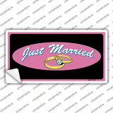 Just Married Novelty Sticker Decal