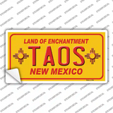 Taos Yellow New Mexico Novelty Sticker Decal