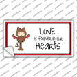 Love In Our Hearts Cat Novelty Sticker Decal