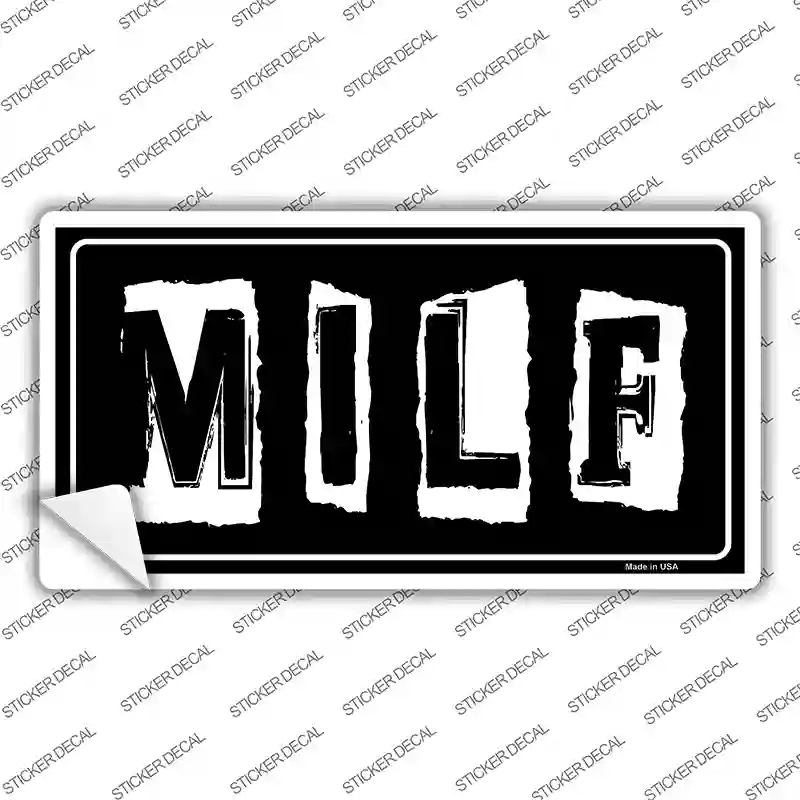M.I.L.F Black Novelty Sticker Decal