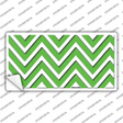 Kelly Green White Chevron Novelty Sticker Decal