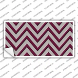 Maroon Grey Chevron Novelty Sticker Decal
