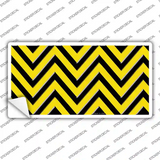 Yellow Black Chevron Novelty Sticker Decal