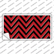 Red Black Chevron Novelty Sticker Decal