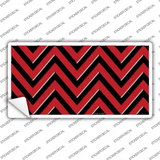 Red Black Chevron Novelty Sticker Decal