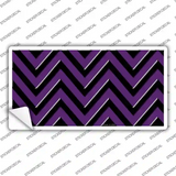 Purple Black Chevron Novelty Sticker Decal