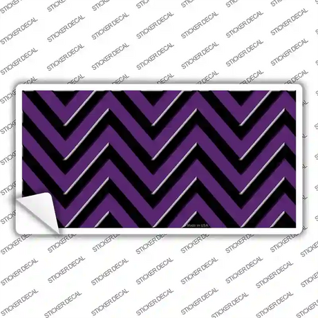 Purple Black Chevron Novelty Sticker Decal