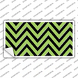 Lime Green Black Chevron Novelty Sticker Decal