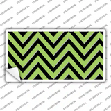Lime Green Black Chevron Novelty Sticker Decal