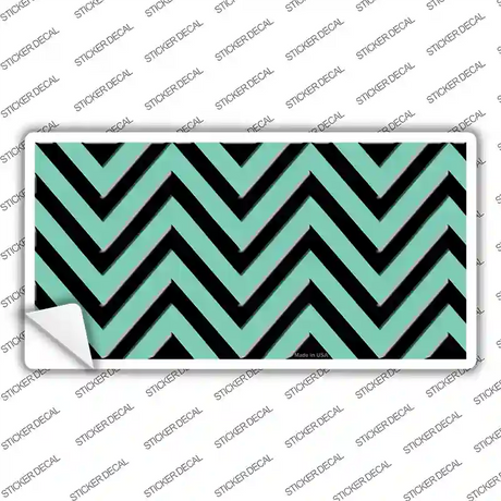 Mint Black Chevron Novelty Sticker Decal