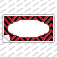 Red Black Chevron Scallop Novelty Sticker Decal