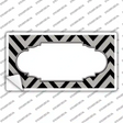 Grey Black Chevron Scallop Novelty Sticker Decal