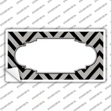 Grey Black Chevron Scallop Novelty Sticker Decal
