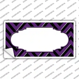 Purple Black Chevron Scallop Novelty Sticker Decal