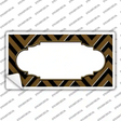 Brown Black Chevron Scallop Novelty Sticker Decal