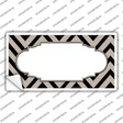 Tan Black Chevron Scallop Novelty Sticker Decal