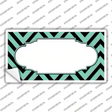 Mint Black Chevron Scallop Novelty Sticker Decal