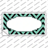 Mint Black Chevron Scallop Novelty Sticker Decal