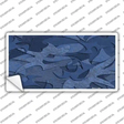 Camouflage Solid Blue Novelty Sticker Decal