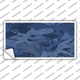 Camouflage Solid Blue Novelty Sticker Decal