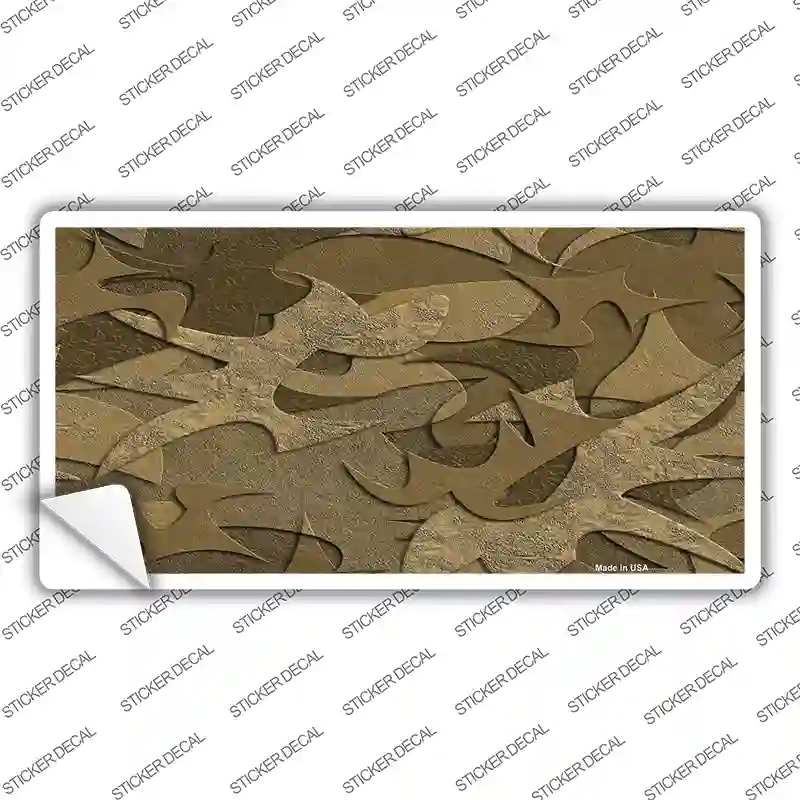 Brown Camouflage Novelty Sticker Decal