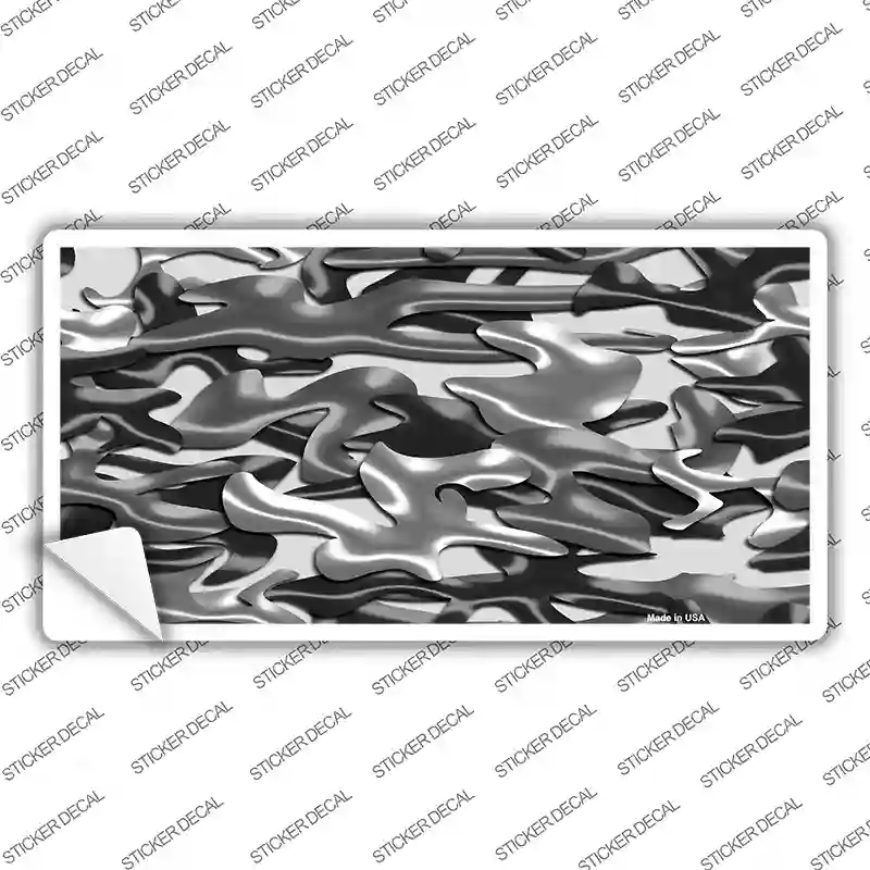 Grey Camouflage Novelty Sticker Decal