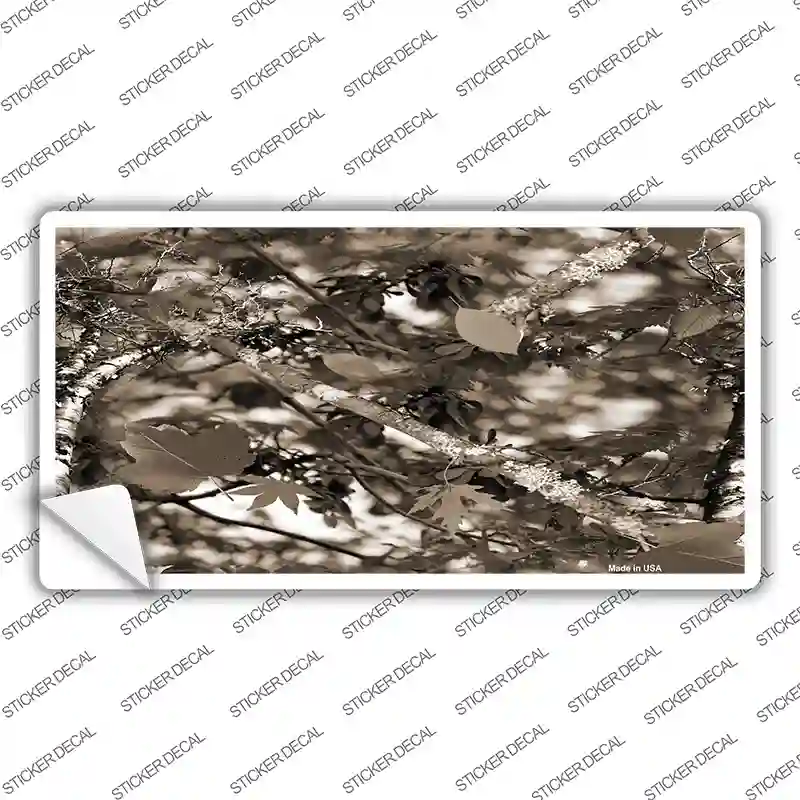 Leaf Camouflage Novelty Sticker Decal