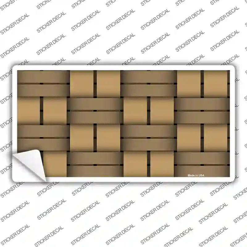 Weave Tan Novelty Sticker Decal