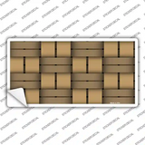 Weave Tan Novelty Sticker Decal
