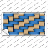 Weave Blue & Tan Novelty Sticker Decal