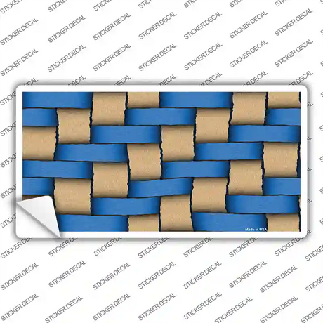 Weave Blue & Tan Novelty Sticker Decal