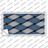 Weave Blue & Gray Novelty Sticker Decal