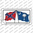 Confederate South Carolina State Flag Novelty Sticker Decal
