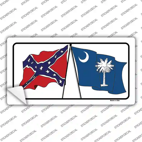 Confederate South Carolina State Flag Novelty Sticker Decal
