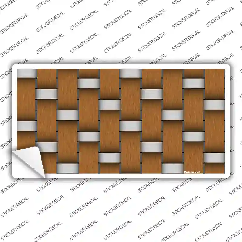 Weave Brown & Gray Novelty Sticker Decal