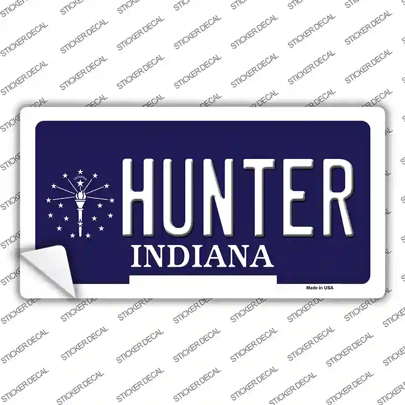 Hunter Indiana State Novelty Sticker Decal