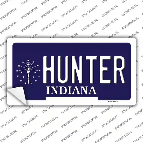Hunter Indiana State Novelty Sticker Decal