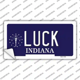 Luck Indiana State Novelty Sticker Decal
